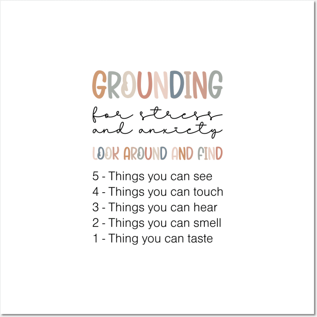 Grounding for Stress and Anxiety Wall Art by BeKindToYourMind